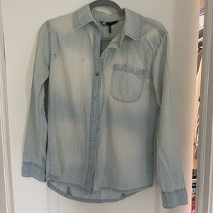 Chambray long sleeve button down French Connection UK XS